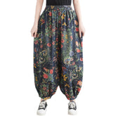 Naturblaue Jeanshose mit Cinch-Print für den Winter